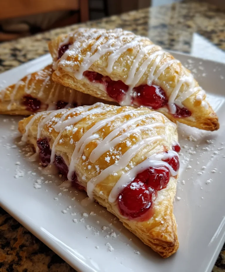 Homemade Cherry Puff Turnovers – Flaky, Juicy & Bakery-Perfect!