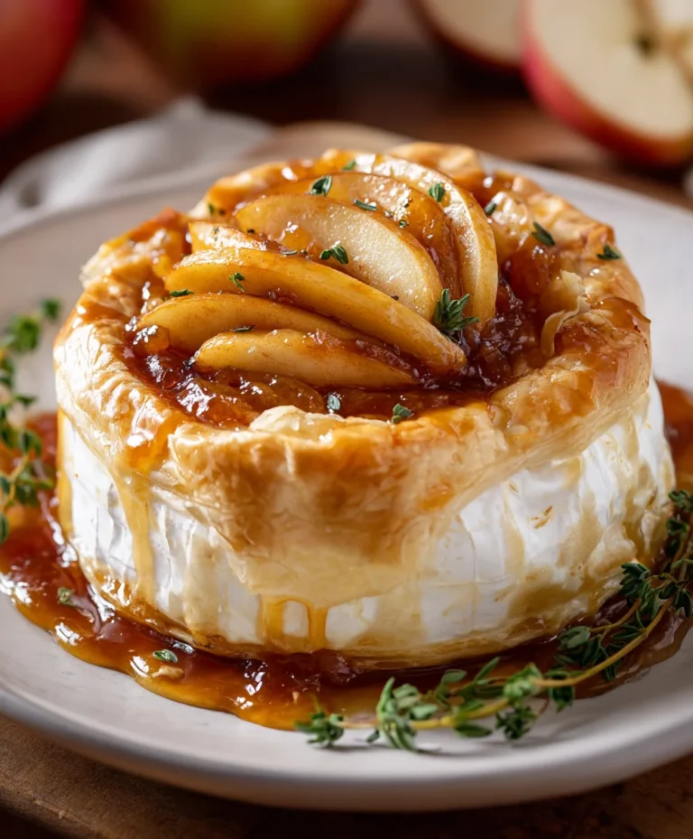Baked Brie with Caramelized Apples – Warm, Buttery & Elegantly Indulgent!