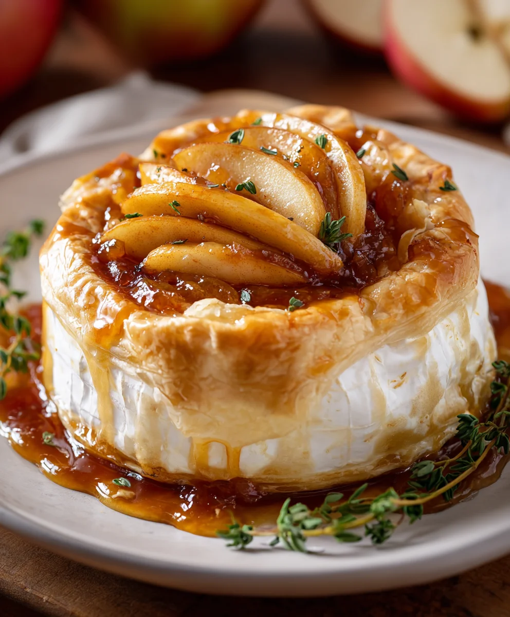 Baked Brie with Caramelized Apples – Warm, Buttery & Elegantly Indulgent!