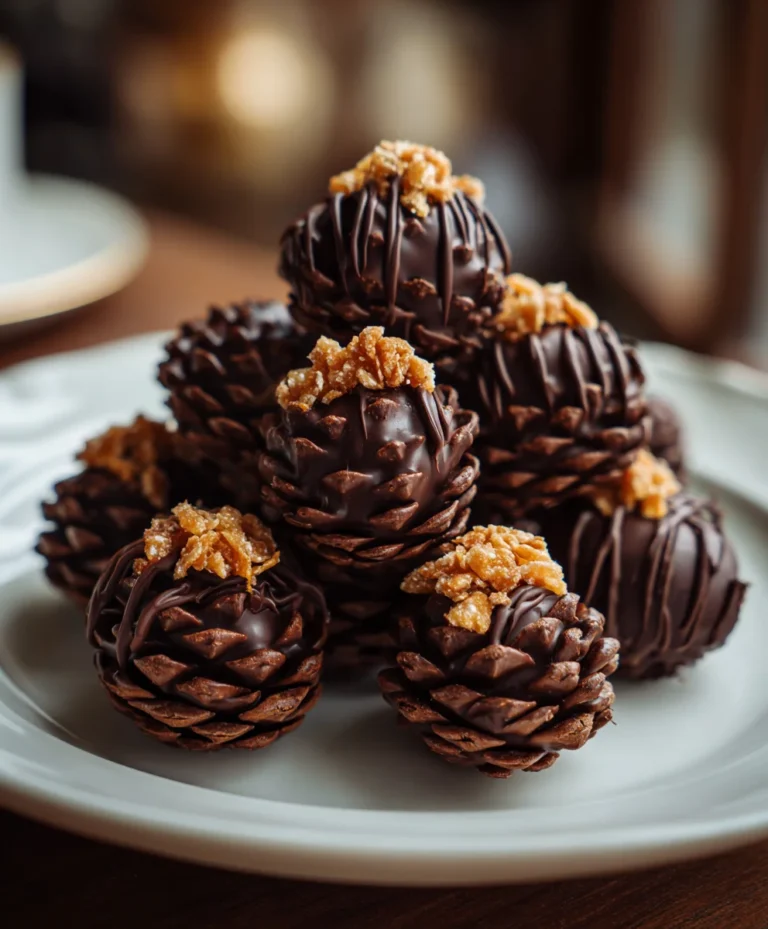 No-Bake Pinecone Truffles – Adorable, Chocolatey & Perfect for the Holidays!