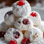 Cherry Snowball Cookies – Soft, Buttery & Beautifully Festive!