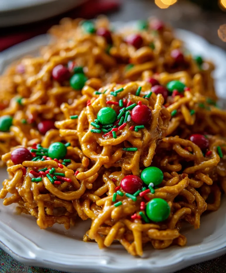 Christmas Haystack Cookies – Crunchy, Sweet & Holiday-Festive Magic!