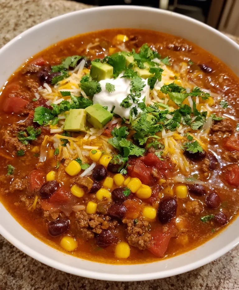 Hearty Stovetop Taco Soup – Bold, Comforting & Ready in 30 Minutes!