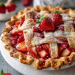 Strawberry Apple Golden Crust – Sweet, Juicy & Baked to Perfection!