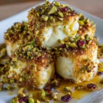 Savory Pistachio-Crusted Brie Bites – Elegant, Nutty & Irresistibly Creamy!
