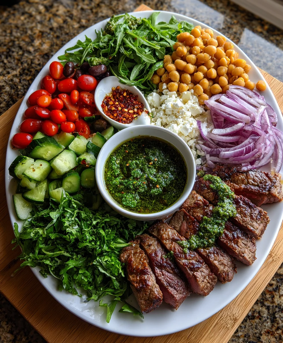 Steak Chimichurri & Dense Bean Salad – Bold, Fresh & Protein-Packed Perfection!