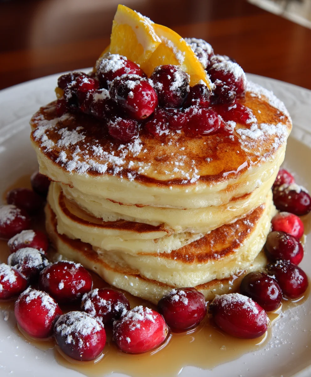Cranberry Orange Ricotta Pancakes – Fluffy, Zesty & Bursting with Festive Flavor!