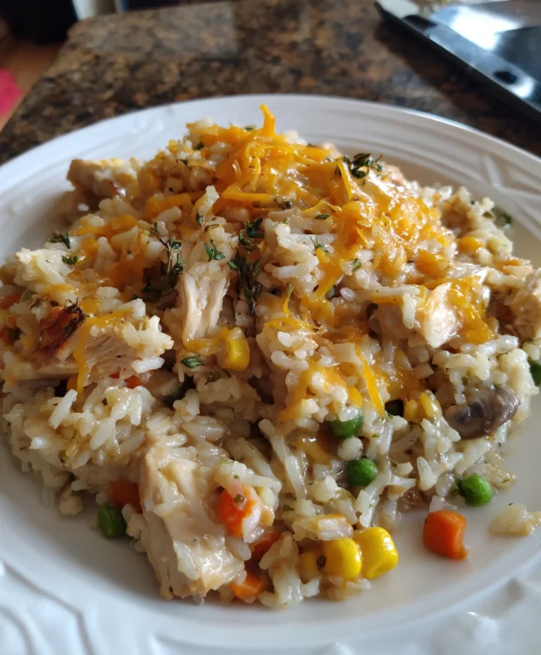 Chicken and Rice Casserole – Creamy, Cozy & Perfect for Busy Nights!