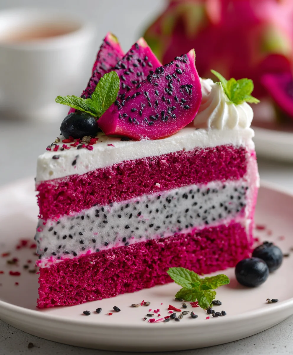 Dragon Fruit Velvet Cake – Vibrant, Luscious & Stunningly Exotic!