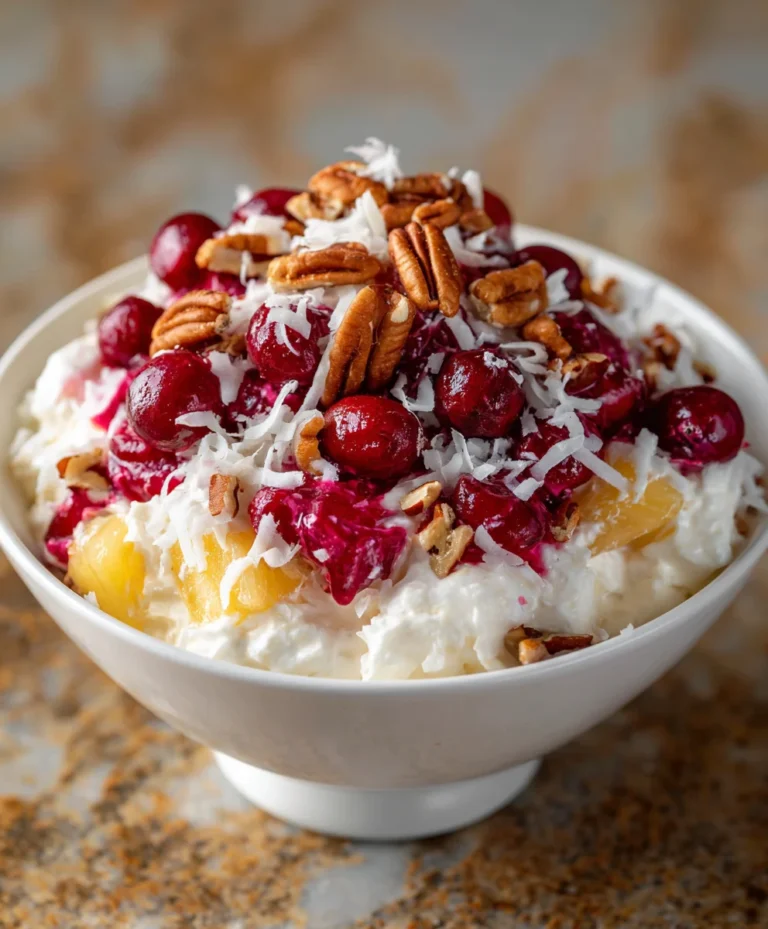 Easy Cranberry Fluff – Light, Creamy & Bursting with Festive Flavor!