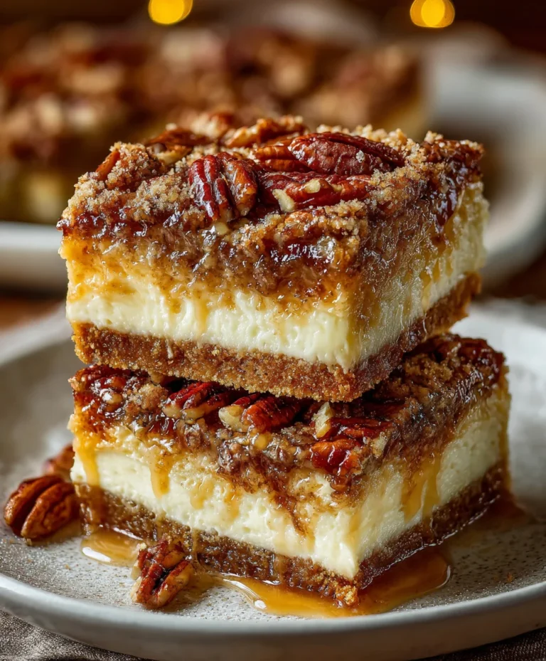 Pecan Pie Cheesecake Bars – Creamy, Nutty & Irresistibly Decadent!
