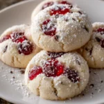 Christmas Maraschino Cherry Shortbread Cookies – Buttery, Festive & Pretty-in-Pink Sweetness!