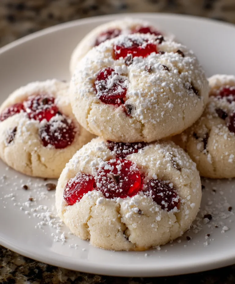 Christmas Maraschino Cherry Shortbread Cookies – Buttery, Festive & Pretty-in-Pink Sweetness!