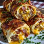 Garlic Butter Bacon Cheeseburger Rollups – Cheesy, Savory & Totally Addictive!