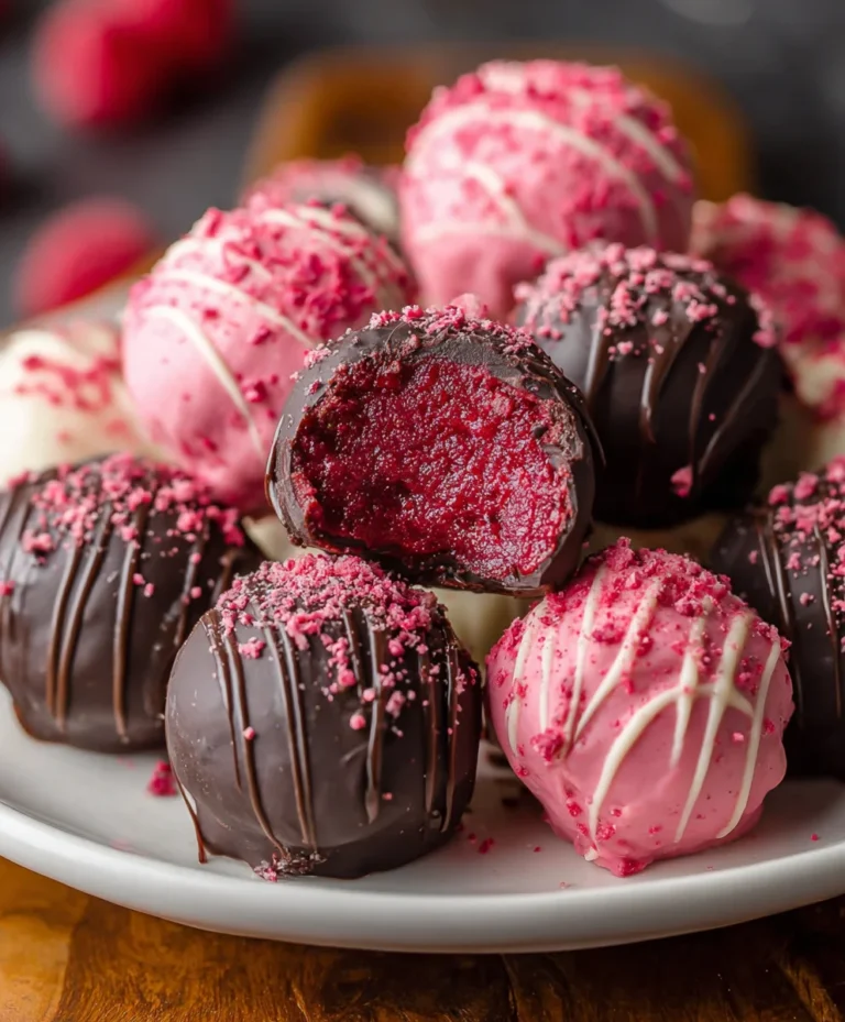 Chocolate Raspberry Truffles – Rich, Velvety & Bursting with Berry Bliss!