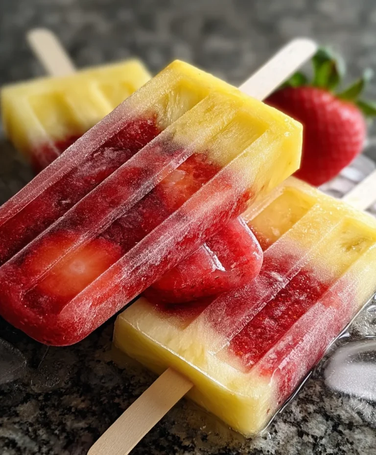 Tropical Strawberry Pineapple Popsicles – Refreshing, Fruity & Sunshine in Every Bite!
