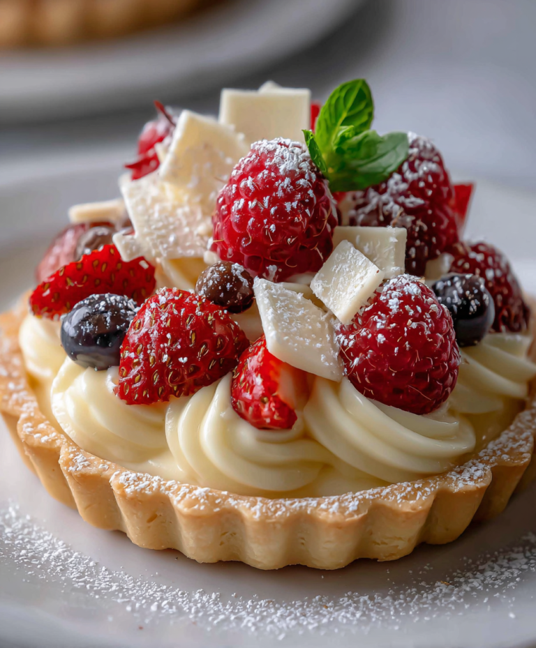 Elegant White Chocolate Mousse Tart – Silky, Refined & Absolutely Luxurious!
