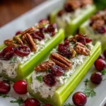 Cranberry Pecan Holiday Celery Boats – Fresh, Crunchy & Festively Delicious!