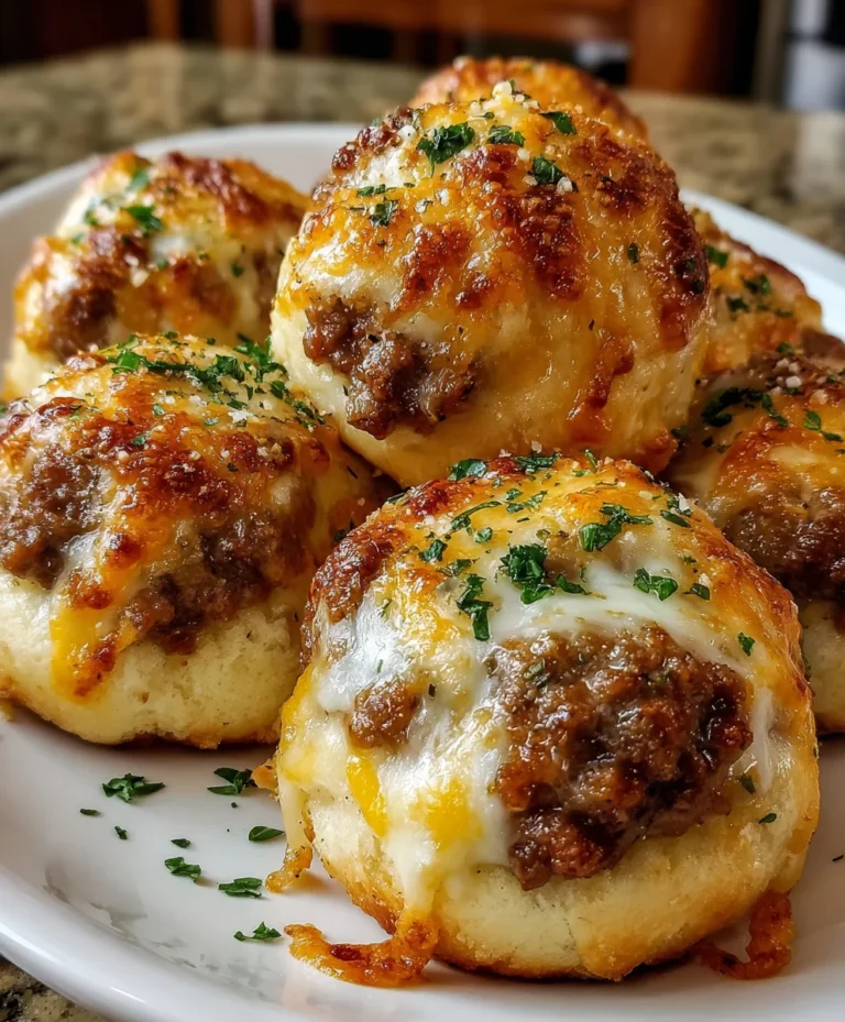 Garlic Parmesan Cheeseburger Bombs – Cheesy, Juicy & Totally Irresistible!