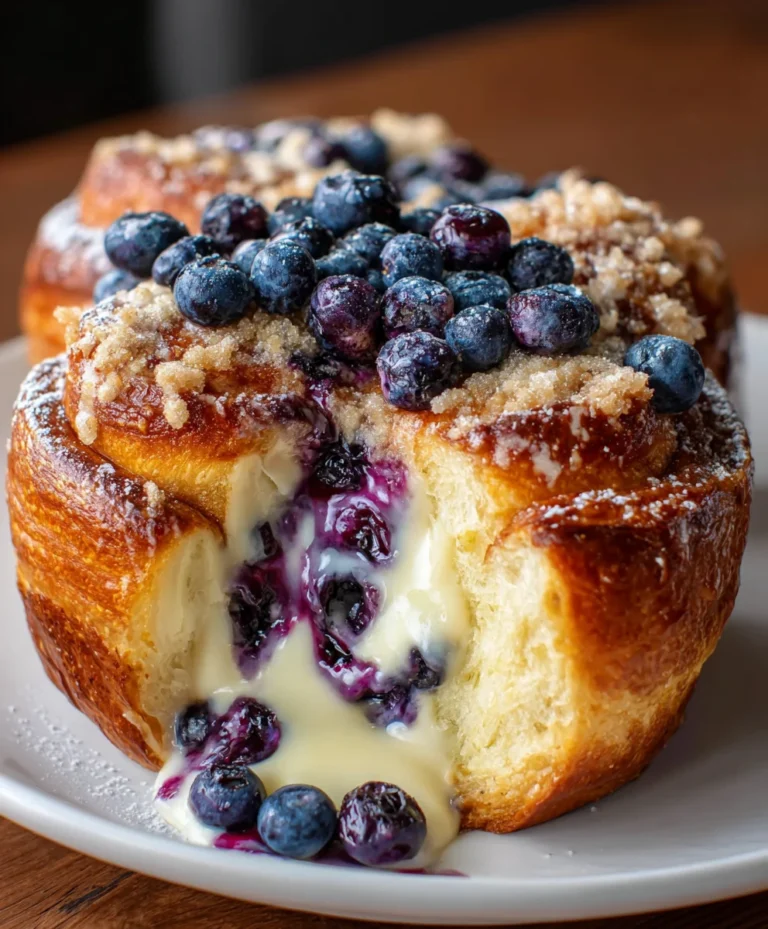 Blueberry Cheesecake Brioche Buns – Soft, Creamy & Bakery-Style Bliss!