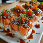 Spicy Salmon Sushi Bake – Creamy, Spicy & Irresistibly Savory!