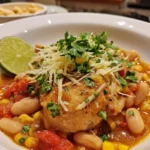 Crockpot Healthy White Chicken Chili – Creamy, Cozy & Protein-Packed Comfort!