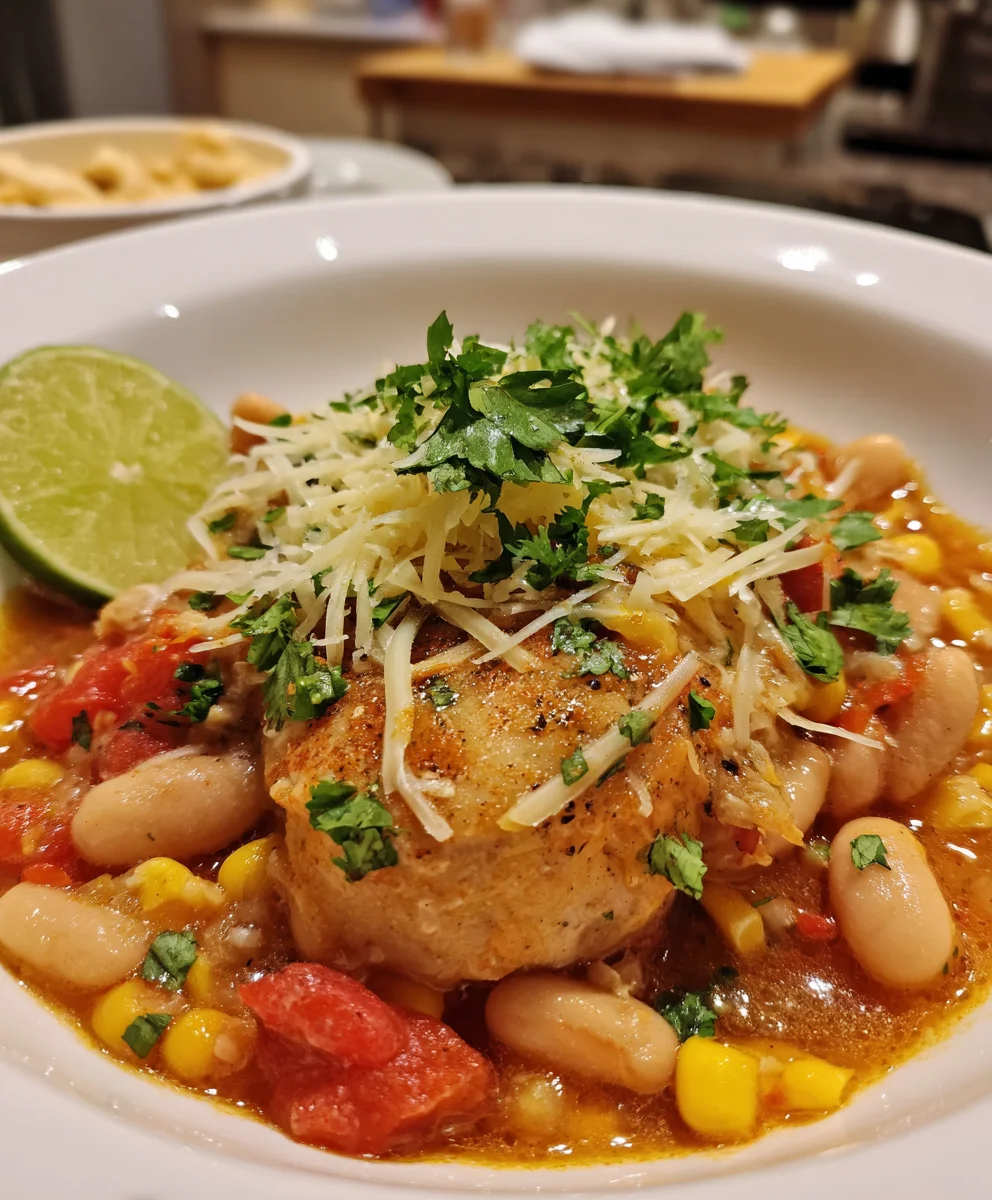 Crockpot Healthy White Chicken Chili – Creamy, Cozy & Protein-Packed Comfort!