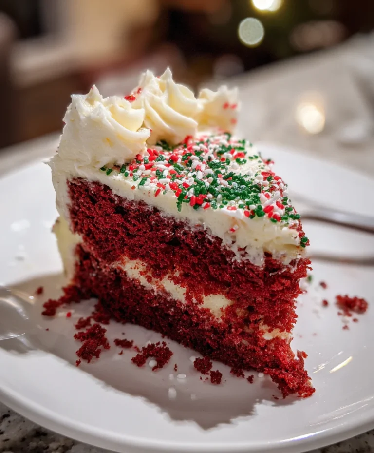 Christmas Red Velvet Poke Cake – Moist, Creamy & Holiday-Ready Showstopper!