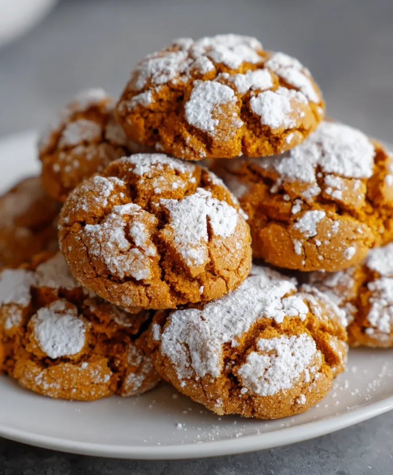 Pumpkin Crinkle Cookies – Soft, Spiced & Dusted with Sweet Fall Magic!