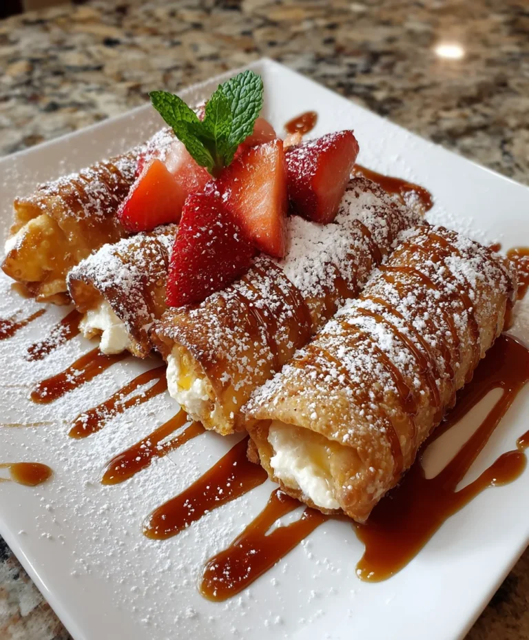 Cheesecake Egg Rolls Dessert – Crispy Outside, Creamy Inside & Totally Addictive!