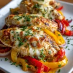 Cheesy Baked Chicken Breast and Peppers – Juicy, Colorful & Loaded with Melty Goodness!