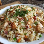 Easy Chicken Rice Casserole – Creamy, Hearty & Weeknight-Perfect Comfort Food!