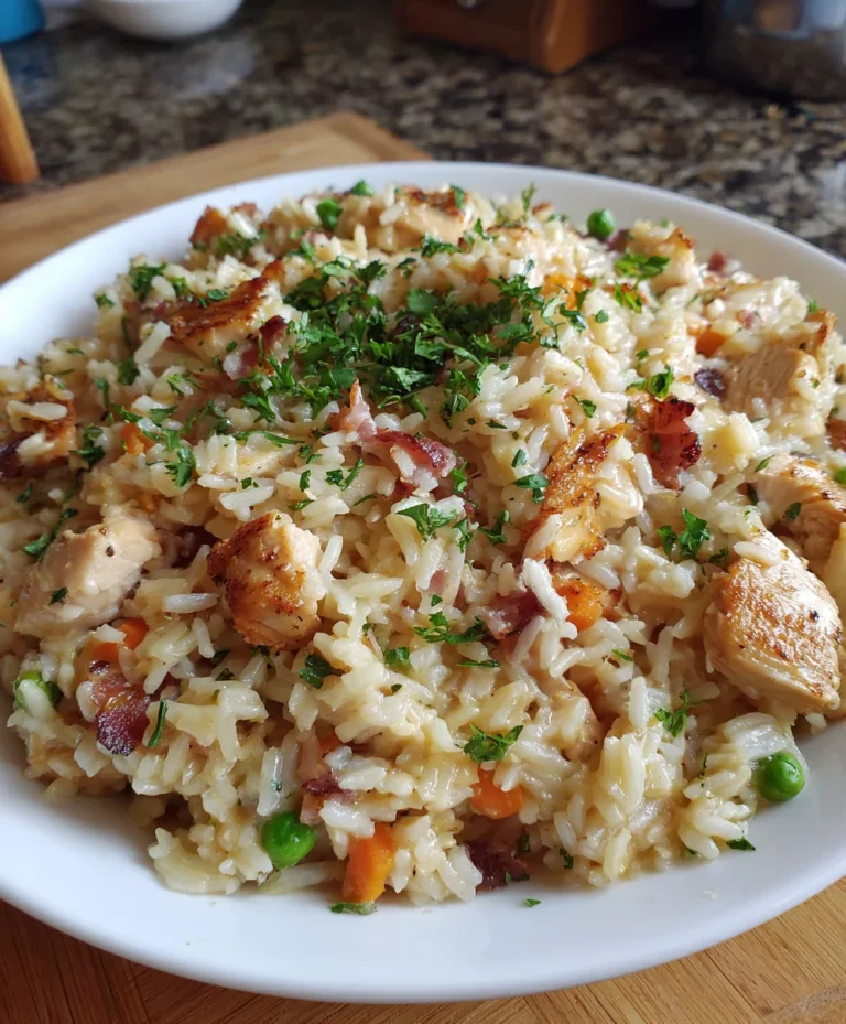 Easy Chicken Rice Casserole – Creamy, Hearty & Weeknight-Perfect Comfort Food!