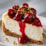 Cherry Pistachio Cheesecake – Creamy, Nutty & Bursting with Cherry Bliss!
