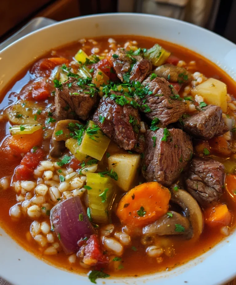 Beef Barley Vegetable Soup – Hearty, Wholesome & Comfort in Every Spoon!