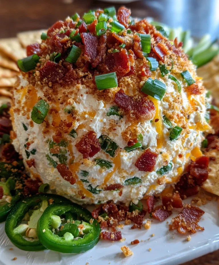 Jalapeño Popper Cheese Ball – Creamy, Spicy & Crowd-Pleasing Party Perfection!
