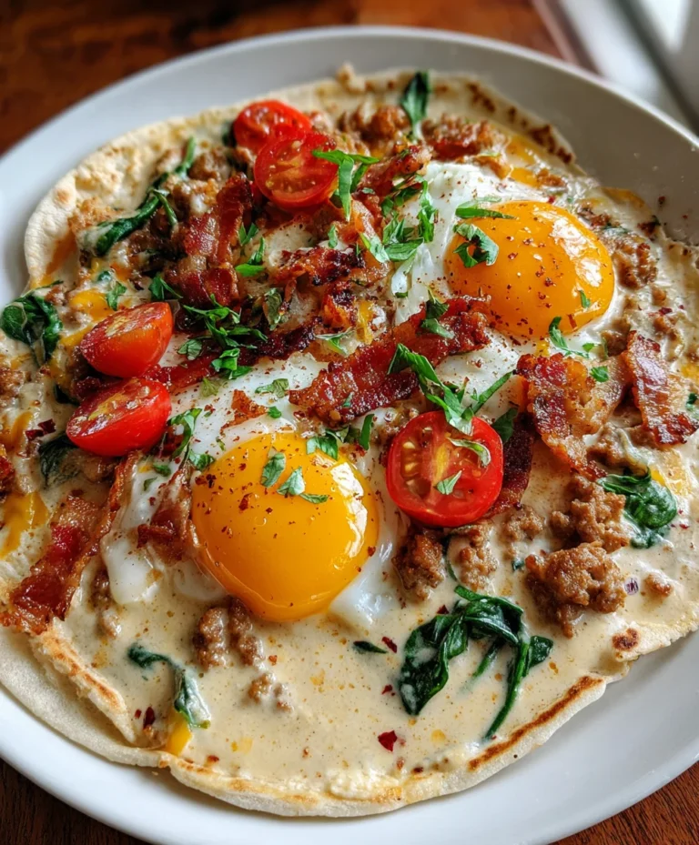 Breakfast Flatbreads with Sausage & Bacon – Crispy, Savory & Morning-Ready Deliciousness!