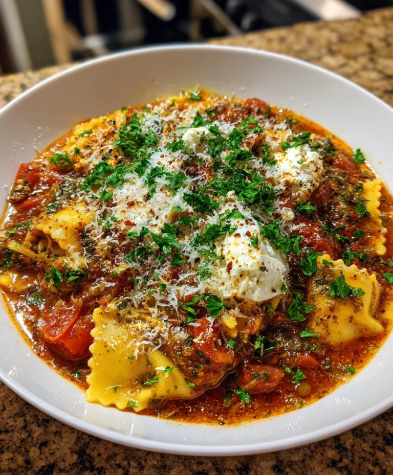 Vegetarian Lasagna Soup Bowl – Cozy, Cheesy & Packed with Veggie Goodness!