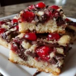 Chocolate Chip Maraschino Cherry Shortbread Bars – Buttery, Sweet & Festively Irresistible!