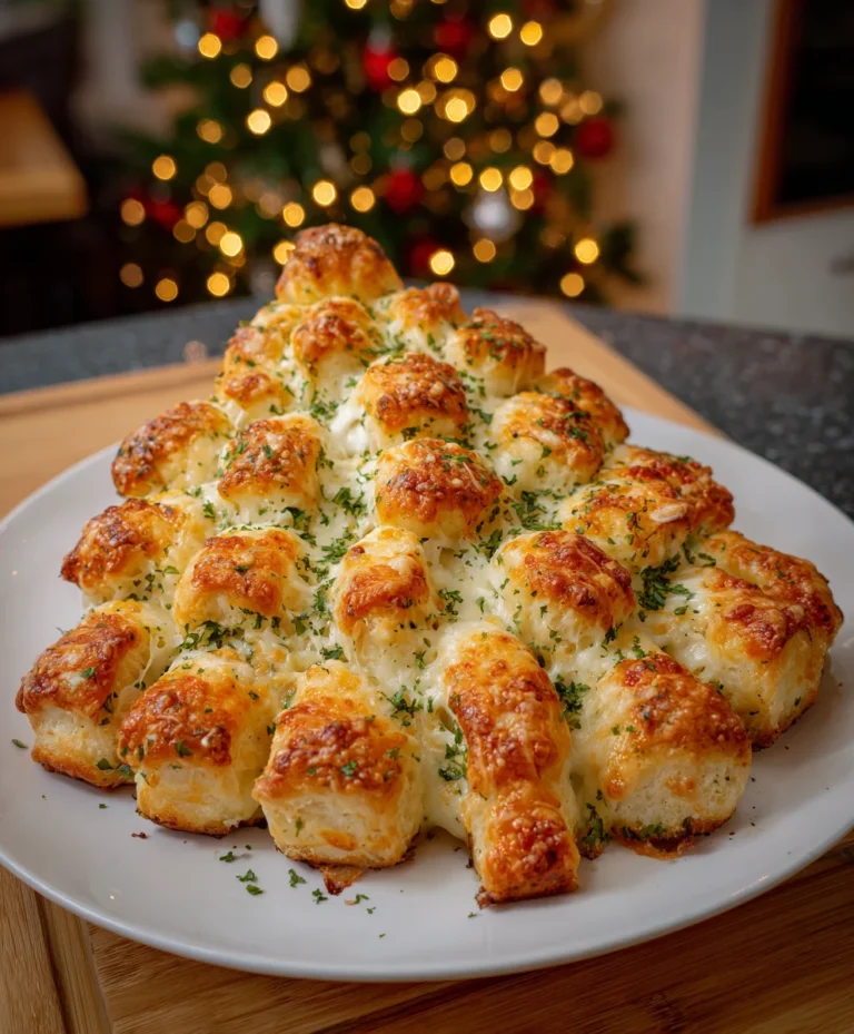 Cheesy Christmas Tree Bread – Festive, Pull-Apart & Cheesy Goodness in Every Bite!