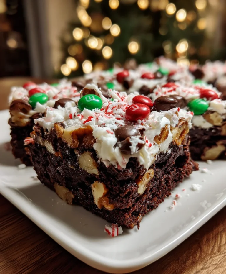 Christmas Magic Layer Brownie Bars – Rich, Gooey & Bursting with Holiday Cheer!