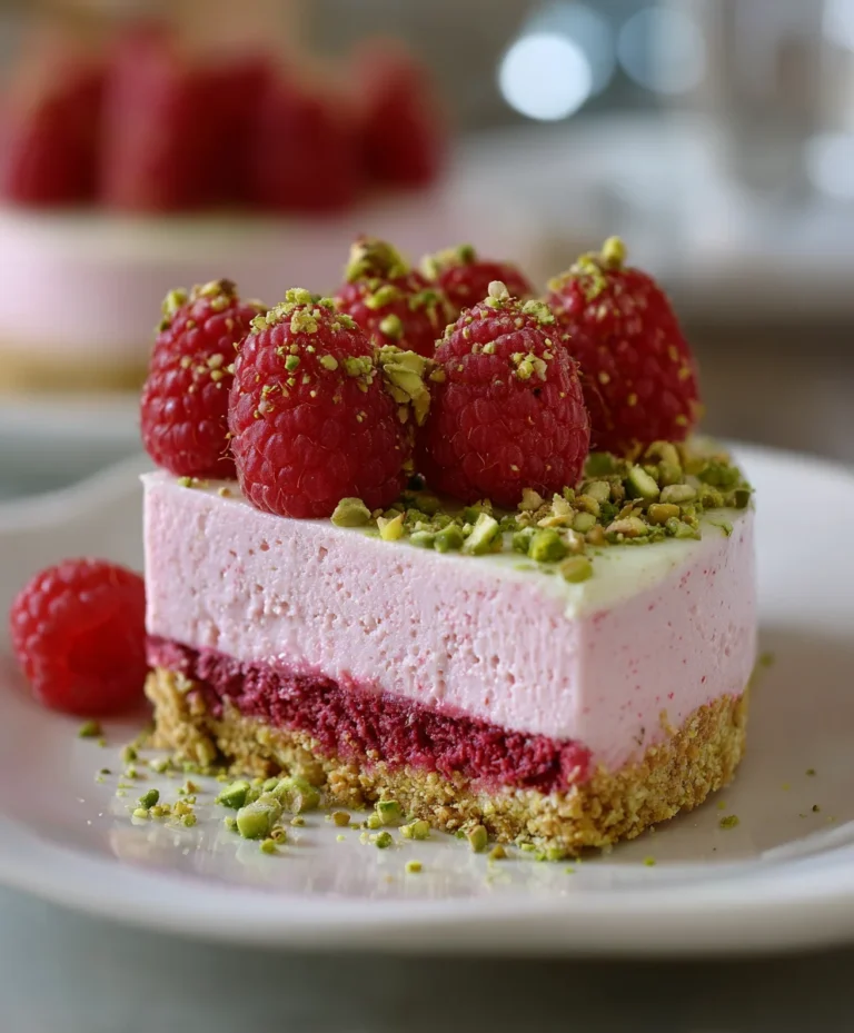 Raspberry Pistachio Mousse Cake – Elegant, Fruity & Luxuriously Nutty!