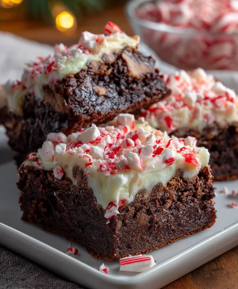 Peppermint Brownies – Rich, Fudgy & Bursting with Holiday Mint Bliss!