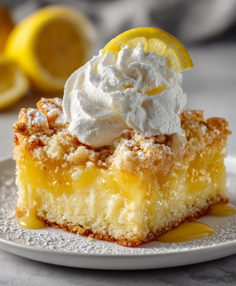 Lemon Cream Cheese Dump Cake – Bright, Creamy & Effortlessly Delicious!