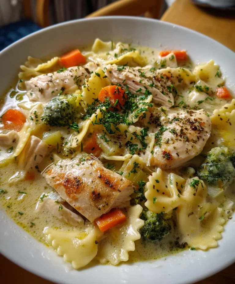 White Chicken Lasagna Soup – Creamy, Cozy & Comfort in Every Spoonful!