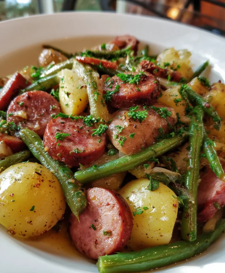 Crockpot Kielbasa Potatoes Green Beans – Hearty, Savory & Effortlessly Delicious!