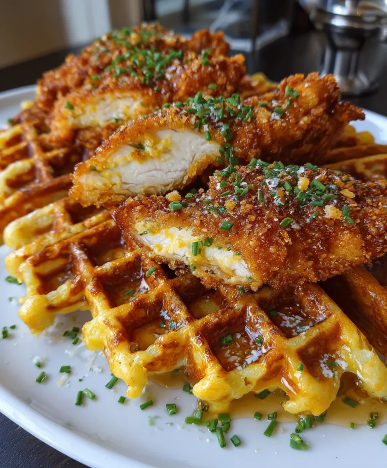 Crispy Chicken Waffles Delight – Sweet, Savory & Perfectly Golden!