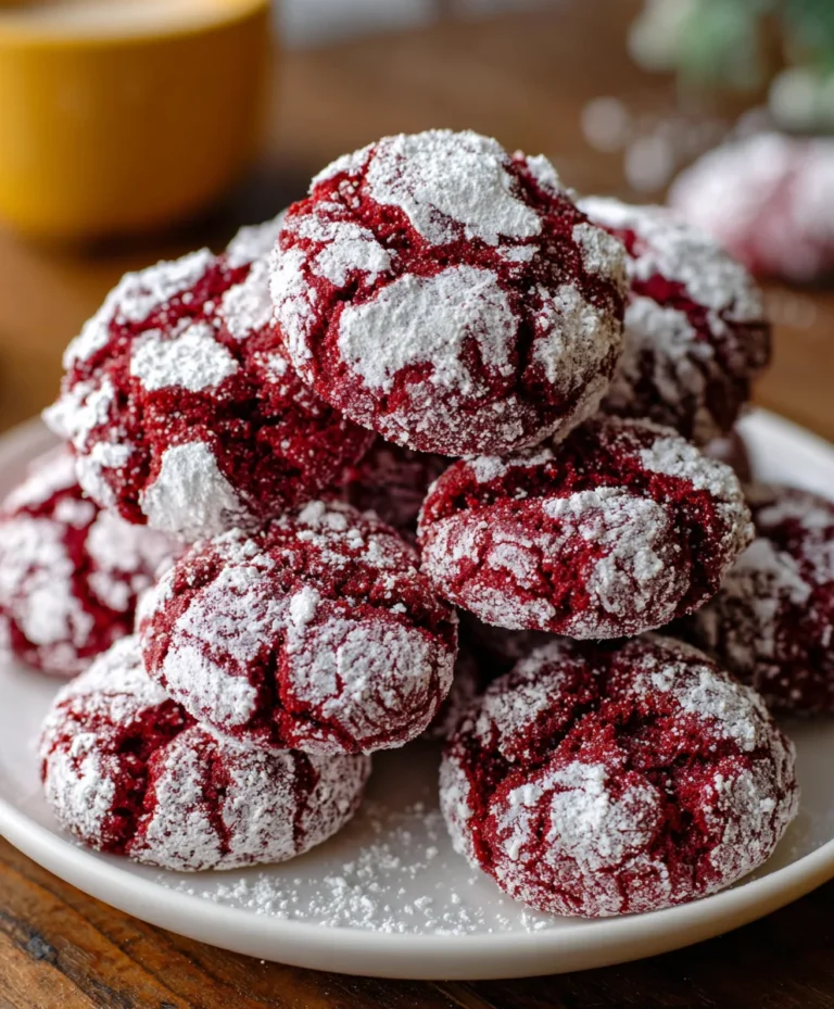 Red Velvet Crinkle Cookies – Soft, Fudgy & Festively Cracked!