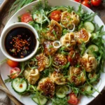 Crispy Dumpling Salad with Soy Dressing – Crunchy, Savory & Totally Addictive!