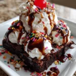 Heavenly Hot Fudge Sundae Brownie – Warm, Gooey & Pure Dessert Bliss!